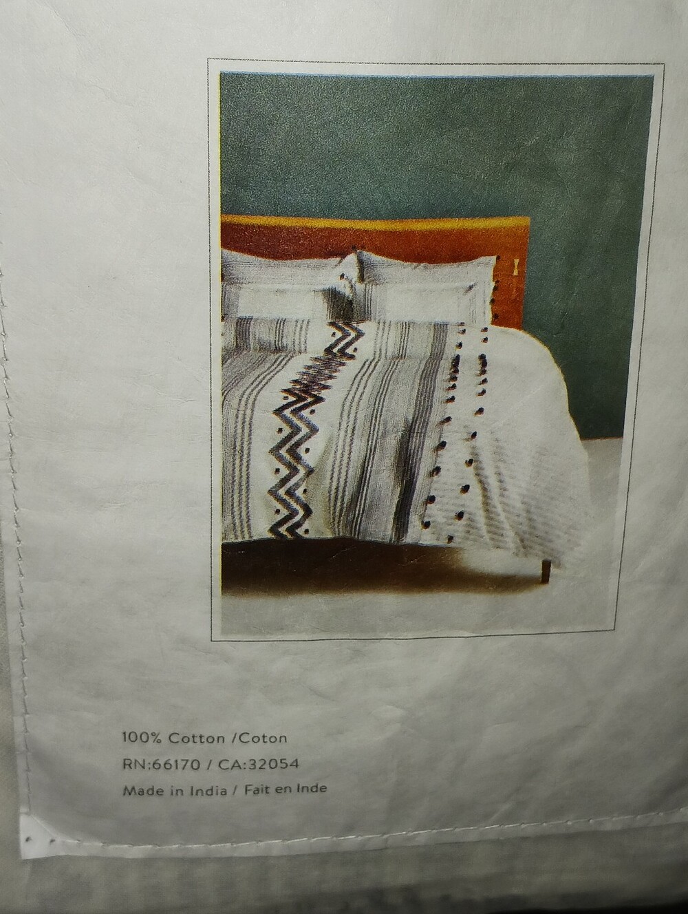 Anthropologie Pendana Embellished Duvet Cover Boho Cotton - Picture 8 of 12